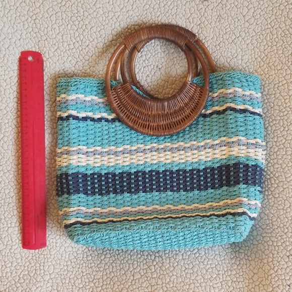 Cute straw woven Trotters purse bag tote - Picture 3 of 4